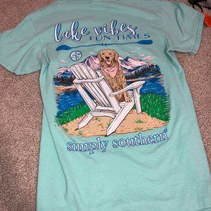 Heavily stained Simply Southern T-shirt